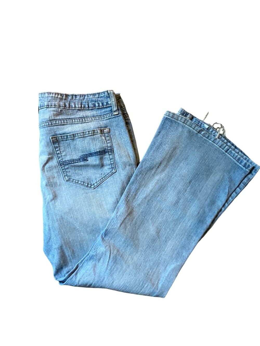Arizona Jean Company Light Blue Wide Leg Jeans 11short